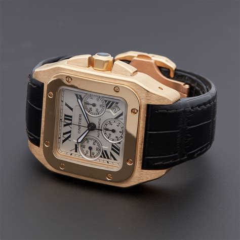 cartier carbon santos 100 price|pre owned cartier santos 100.